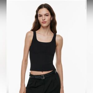 Aritzia Babaton Sculpt Knit Squareneck Tank